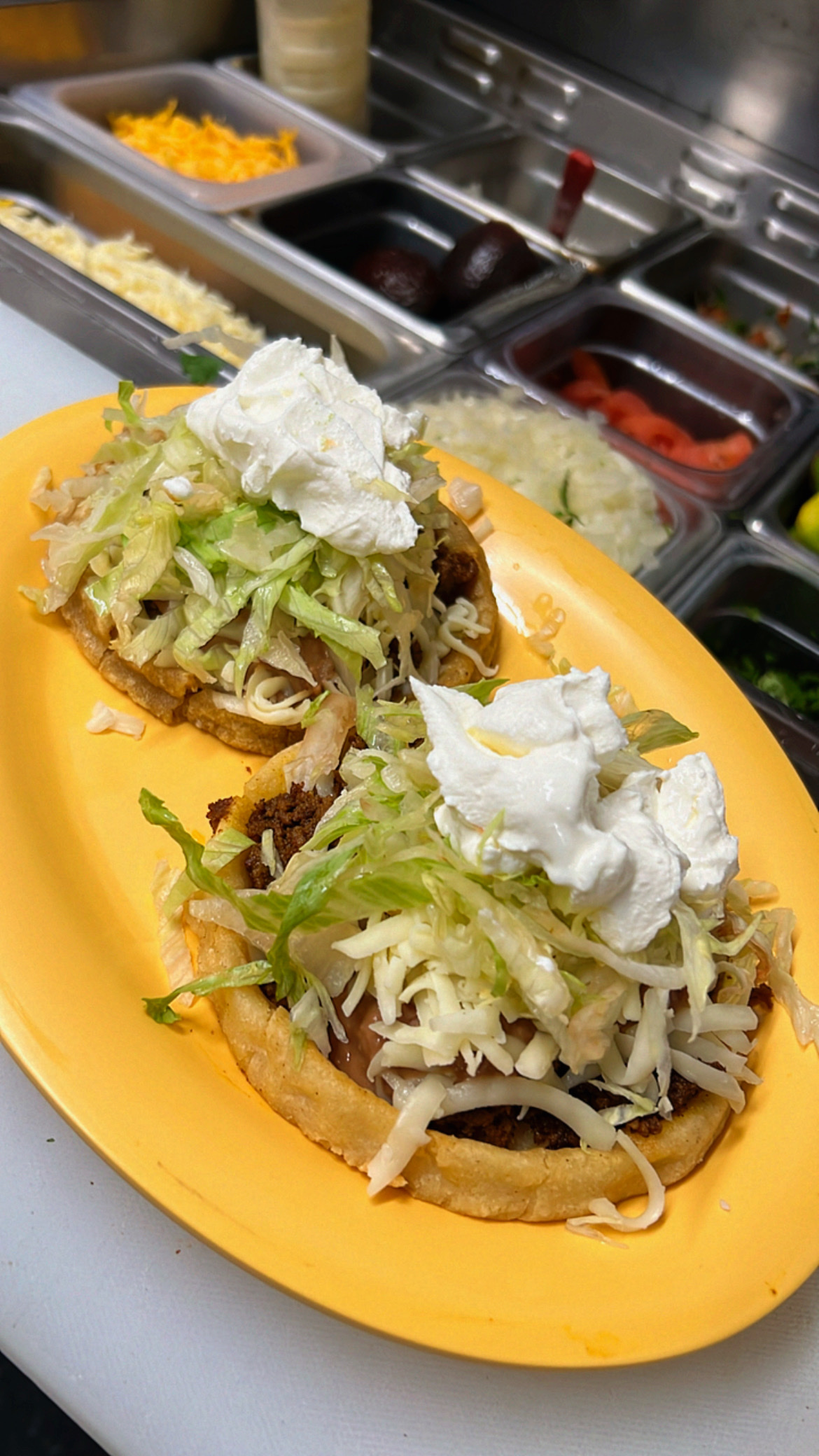 Food served at Taqueria